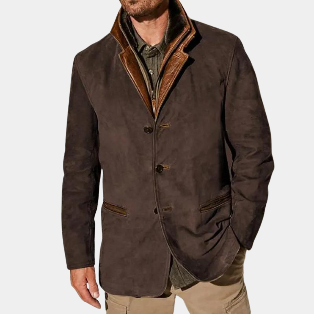 Classic Mens Patchwork Denim Jacket