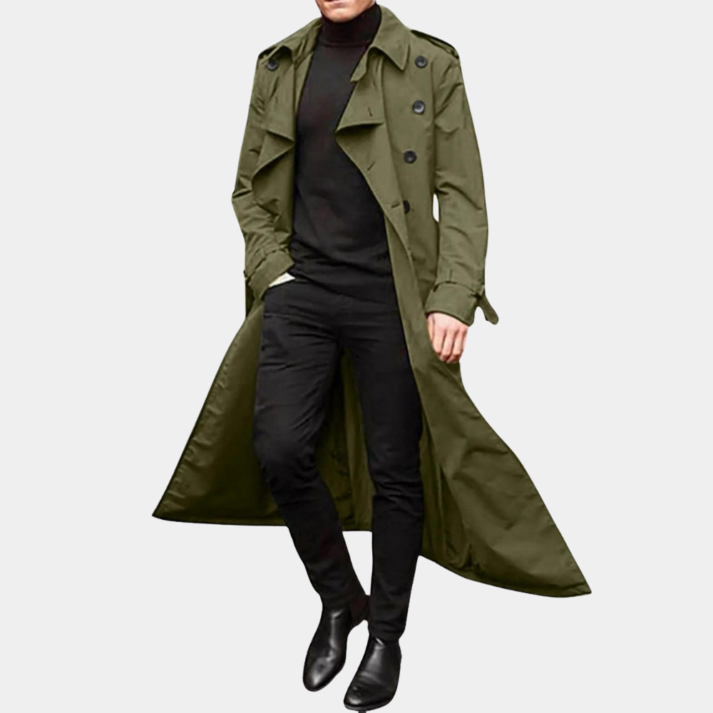 Waterproof Mens Double Layered Trench Coat