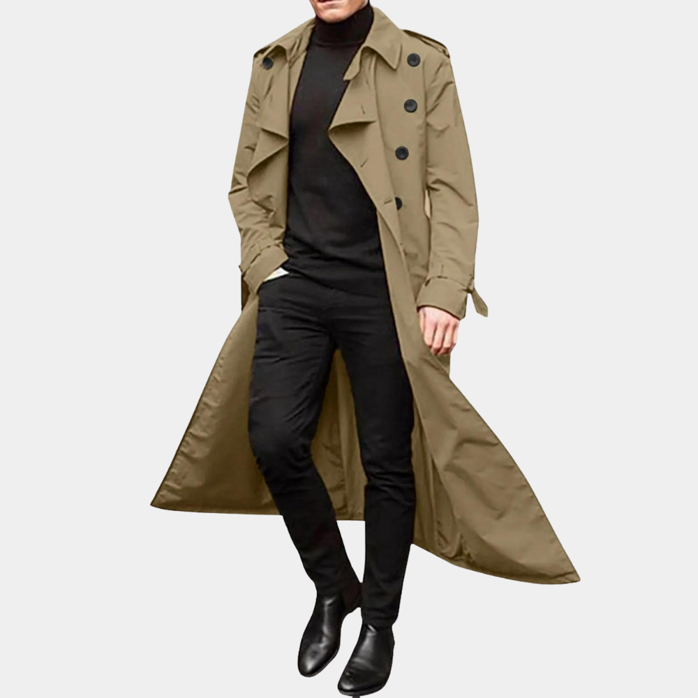 Waterproof Mens Double Layered Trench Coat