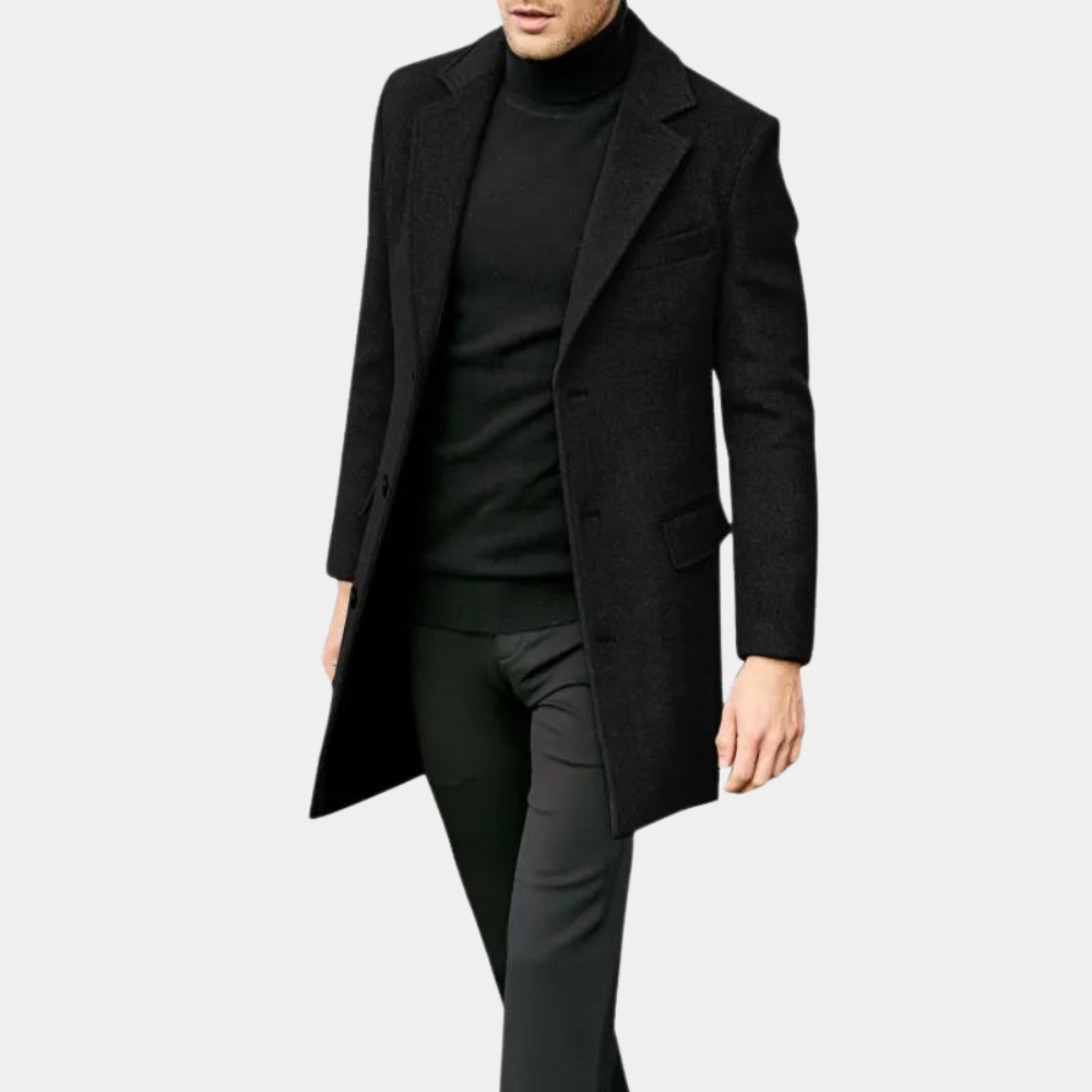 Classic Mens Long Winter Overcoat - OutfitLondon