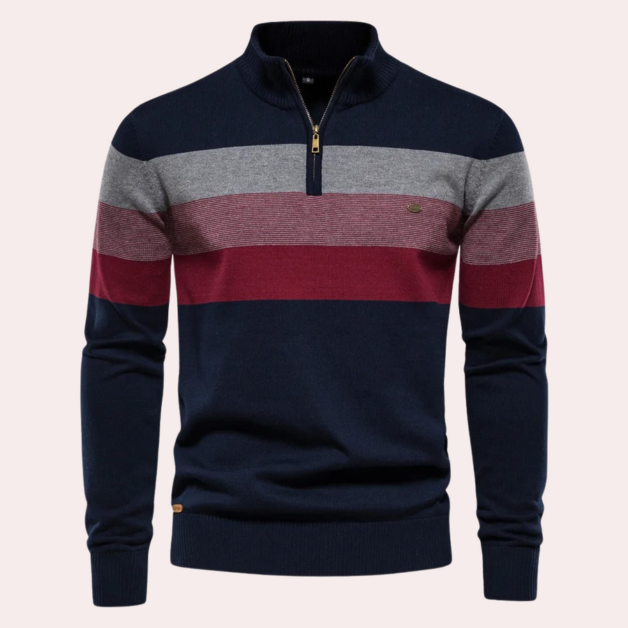 Classic Calvin Klein Striped Crew Sweater - OutfitLondon