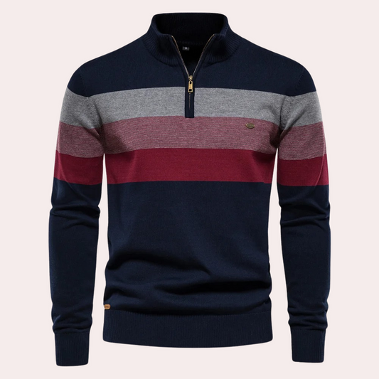 Classic Calvin Klein Striped Crew Sweater - OutfitLondon