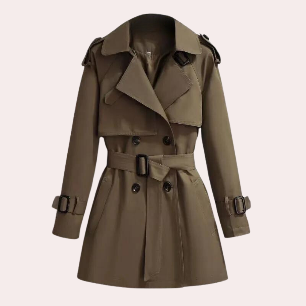 Women's Lightweight Windbreaker Trench Coat Waterproof Slim Fit