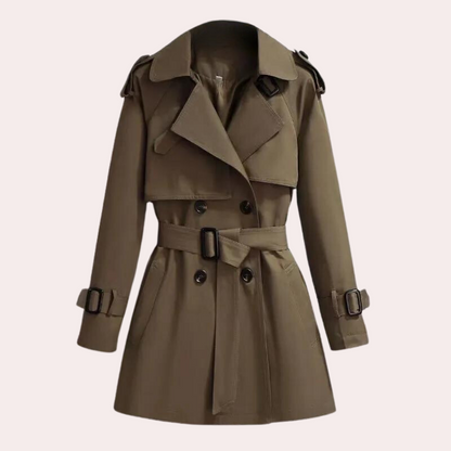 Women's Lightweight Windbreaker Trench Coat Waterproof Slim Fit