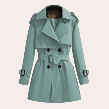 Women's Lightweight Windbreaker Trench Coat Waterproof Slim Fit