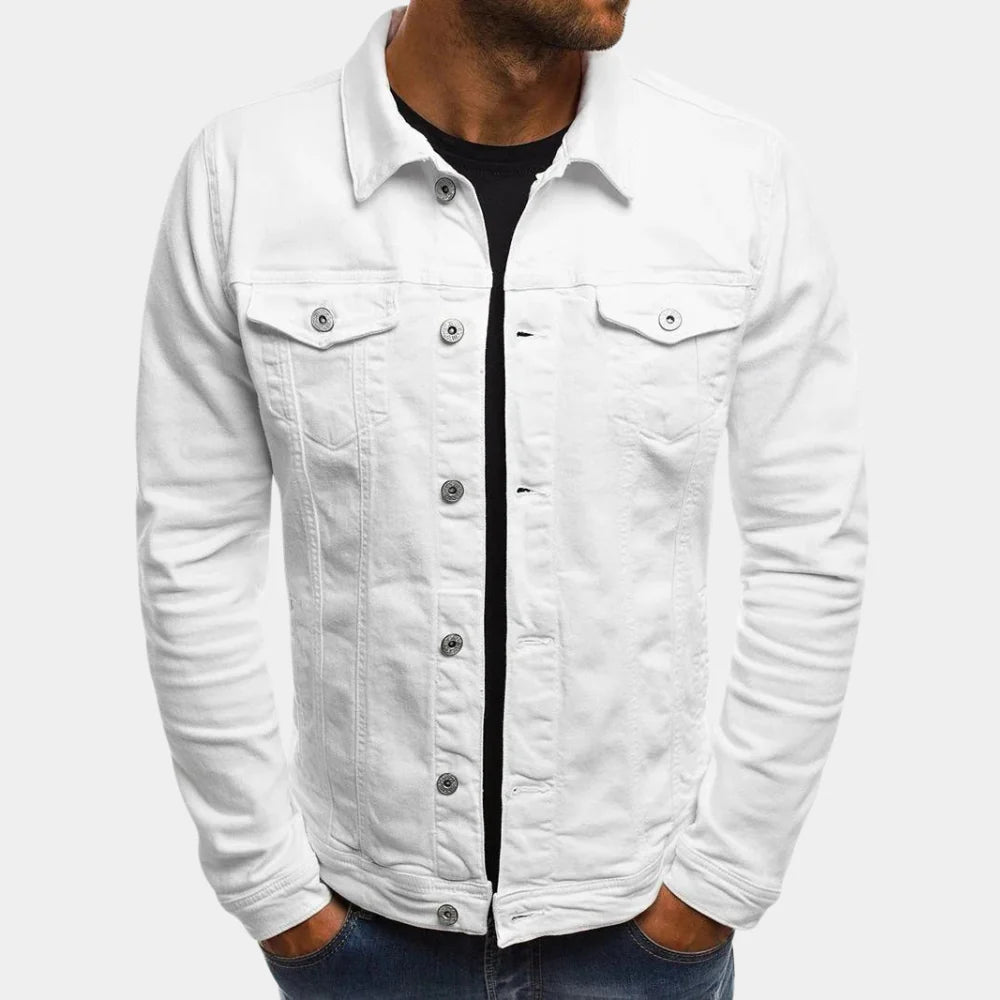 Men's Fitted Blue Jeans Jacket