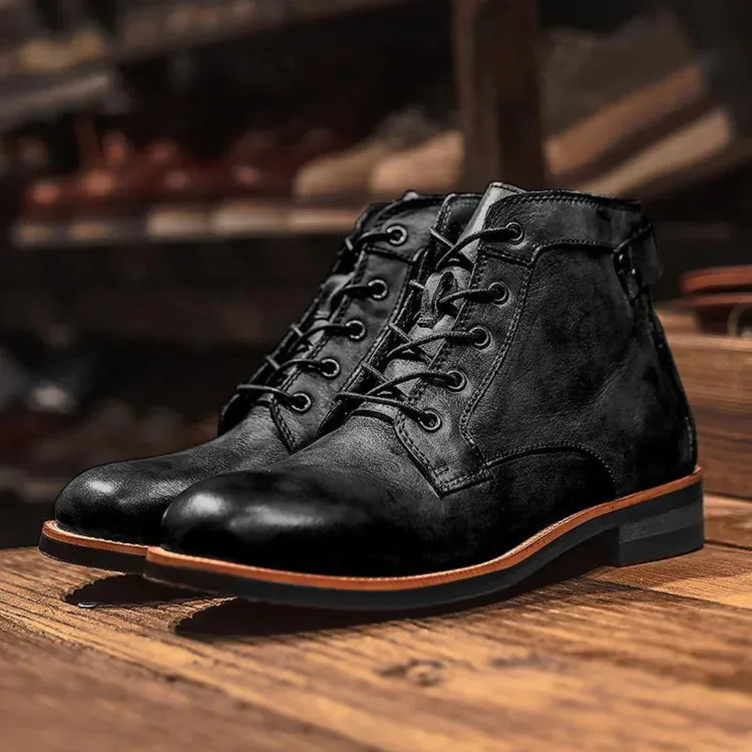Classic Men's Leather Ankle Boots - OutfitLondon