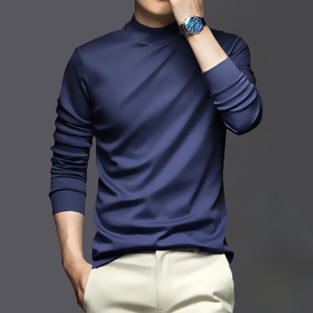 Slim Fit Men's Long Sleeve Casual Shirt