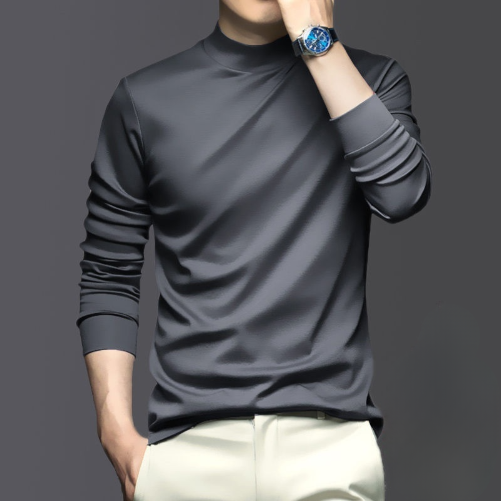 Slim Fit Men's Long Sleeve Casual Shirt