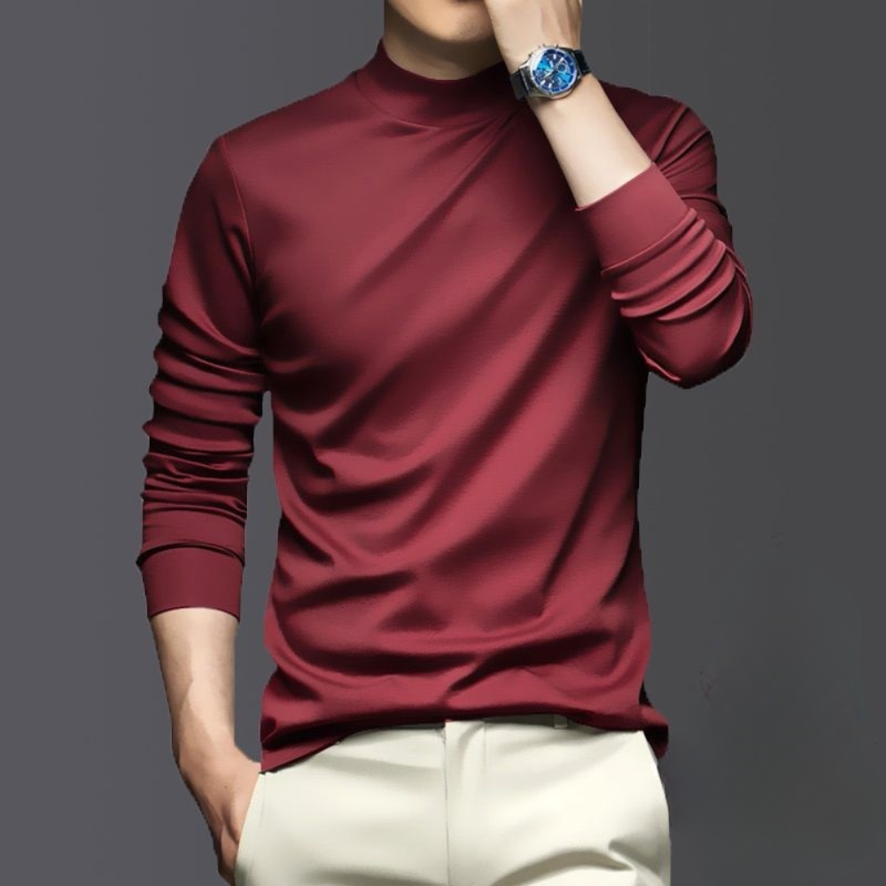 Slim Fit Men's Long Sleeve Casual Shirt