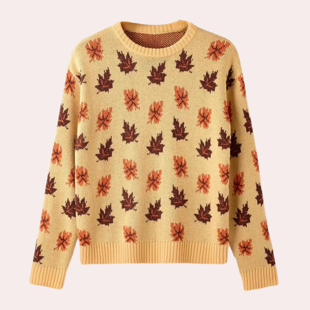 Vibrant Ladies Graphic Pullover Sweater - OutfitLondon