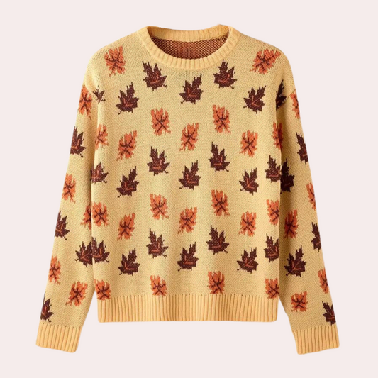 Vibrant Ladies Graphic Pullover Sweater - OutfitLondon