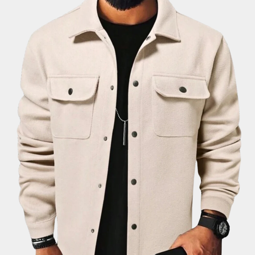 Casual Loose Fit Snap Shirt for Men