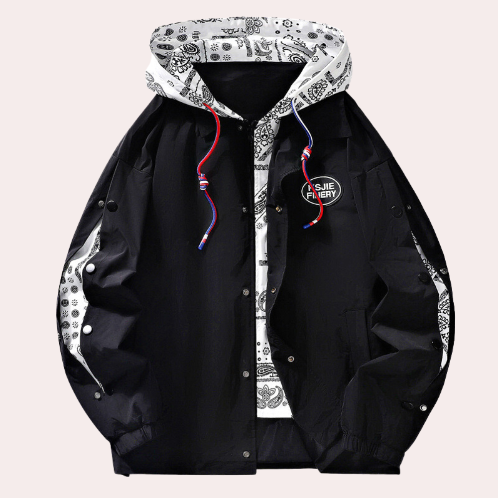 Men's Hooded Parka Jacket with Contrast Lining - OutfitLondon