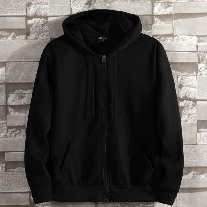 Classic Men's Zip Up Hooded Sweatshirt - OutfitLondon