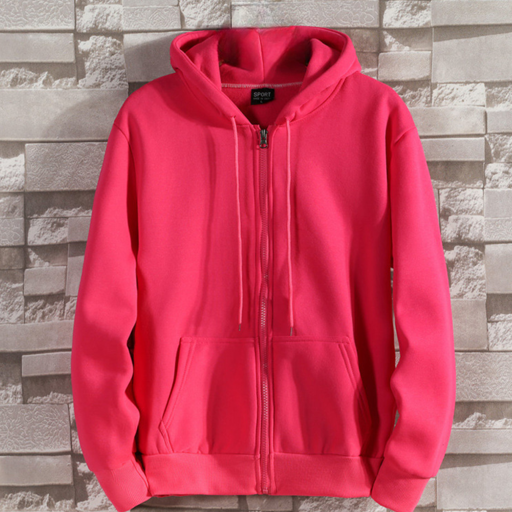 Classic Men's Zip Up Hooded Sweatshirt