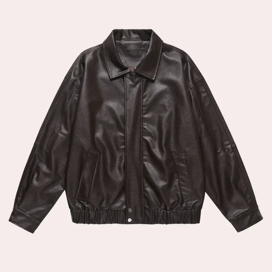 Tough and fashionable mens leather jacket - OutfitLondon