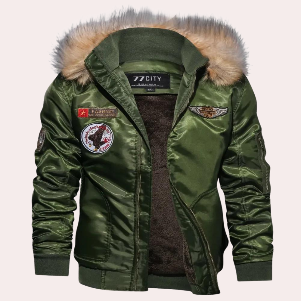 Men's Warm Waterproof Hooded Parka Coat - OutfitLondon