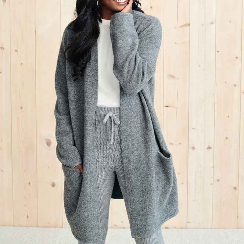Cozy Oversized Women's Open Front Cardigan
