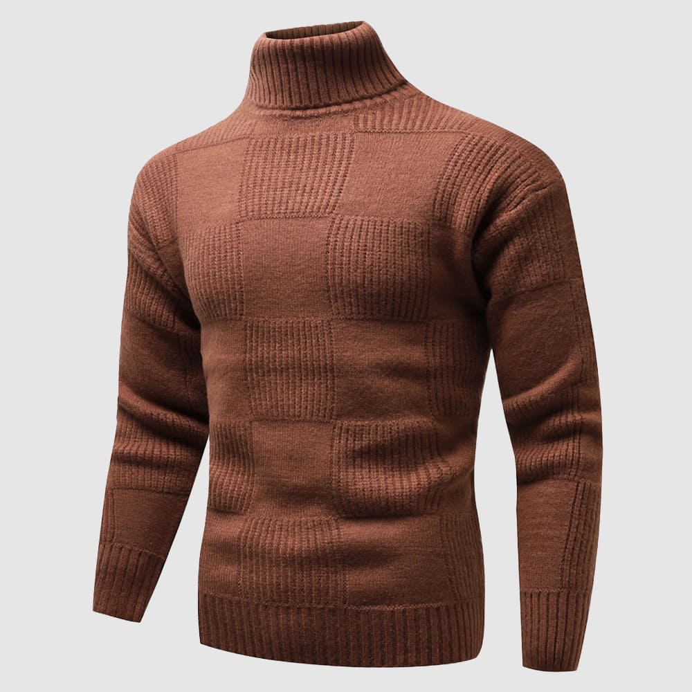Fitted Crew Neck Men's Pullover Sweater