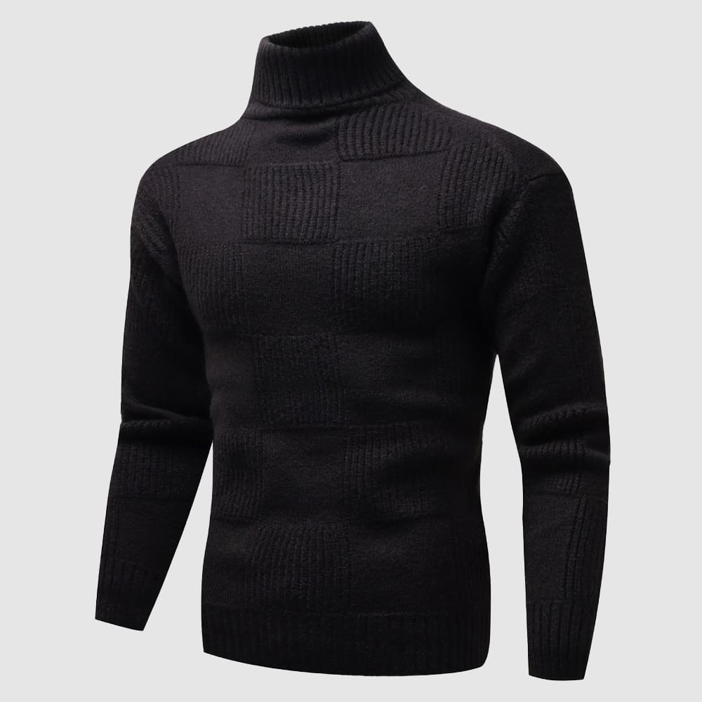 Fitted Crew Neck Men's Pullover Sweater