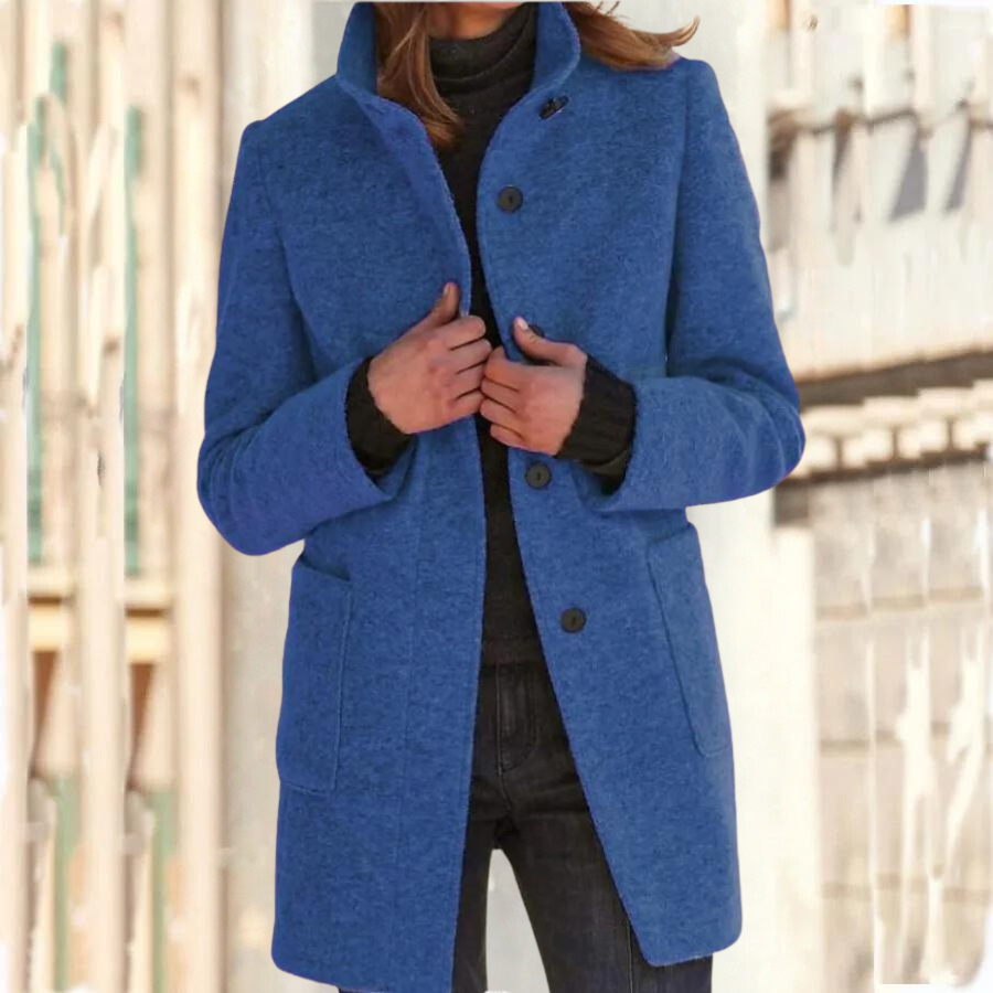 Chic Women's Jacket with Stand Collar