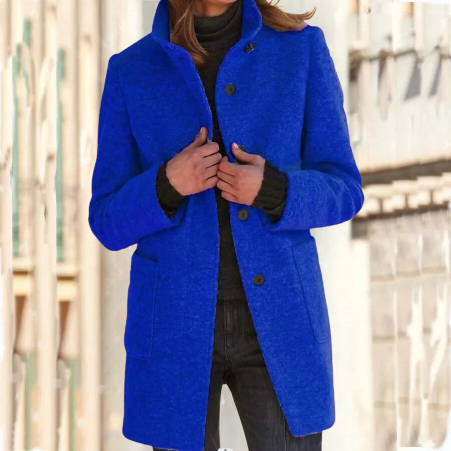 Chic Women's Jacket with Stand Collar