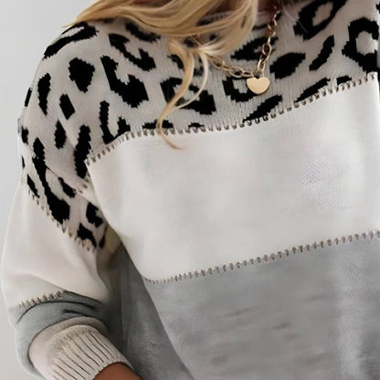 Women's Fashionable Spotted Knit Sweater