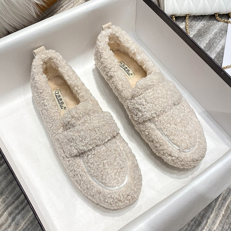 Plush Fleece Slippers Shoes - OutfitLondon