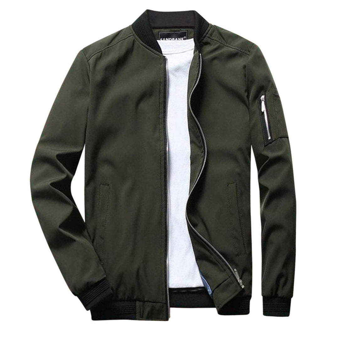 Slim Water Resistant Mens Zip Jacket with Pocket