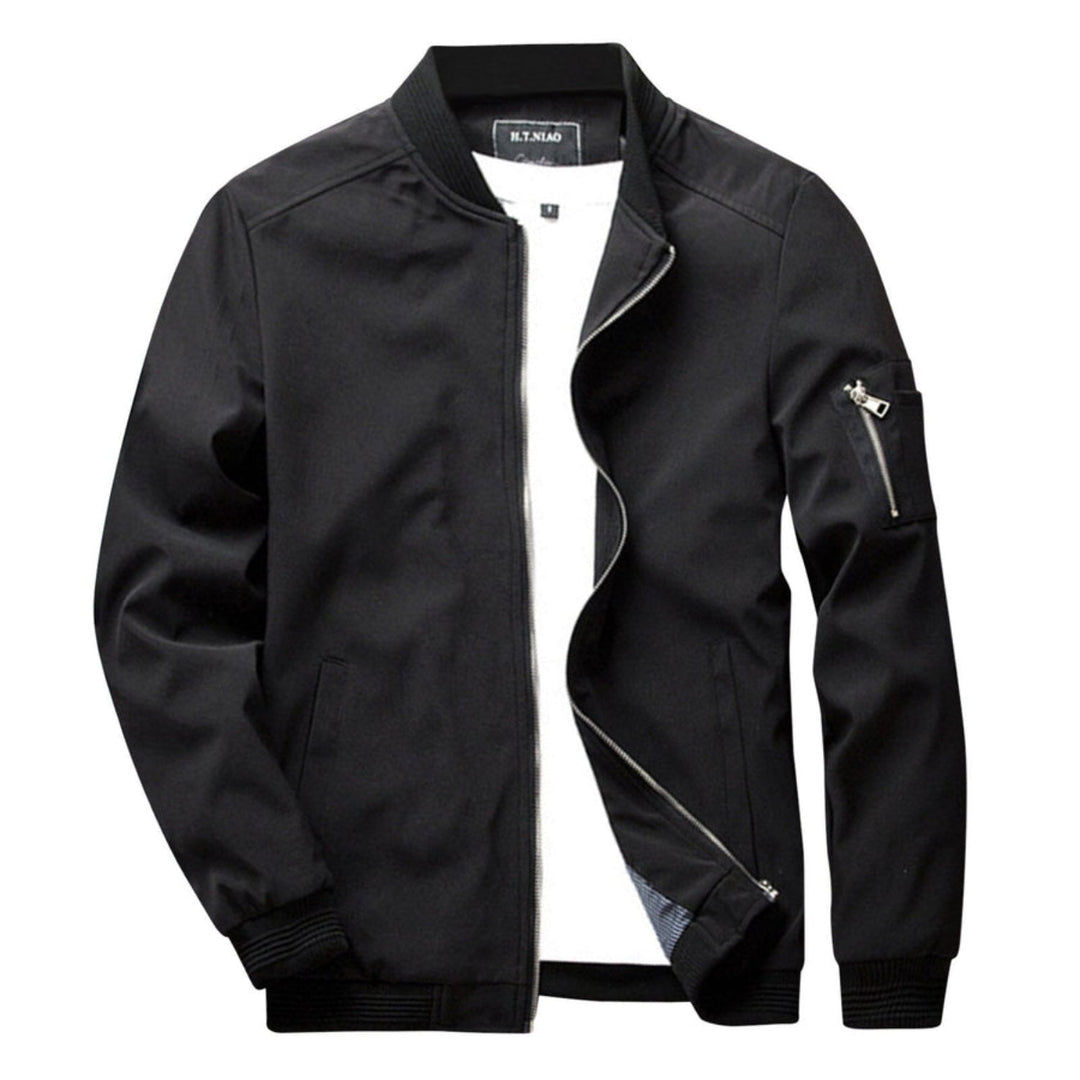 Slim Water Resistant Mens Zip Jacket with Pocket