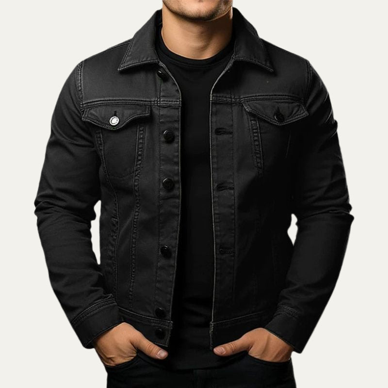 Men's Vintage Style Blue Jeans Jacket