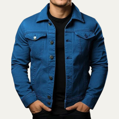 Men's Vintage Style Blue Jeans Jacket