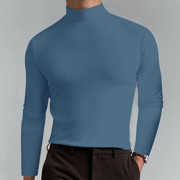 Men's Fitted Long Sleeve Turtleneck Sweater