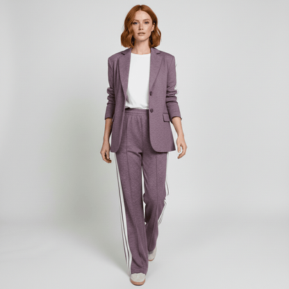 Chic 2 Piece Suit Blazer and Striped Trousers