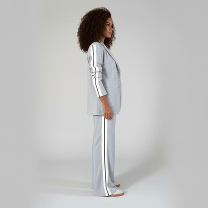 Chic 2 Piece Suit Blazer and Striped Trousers