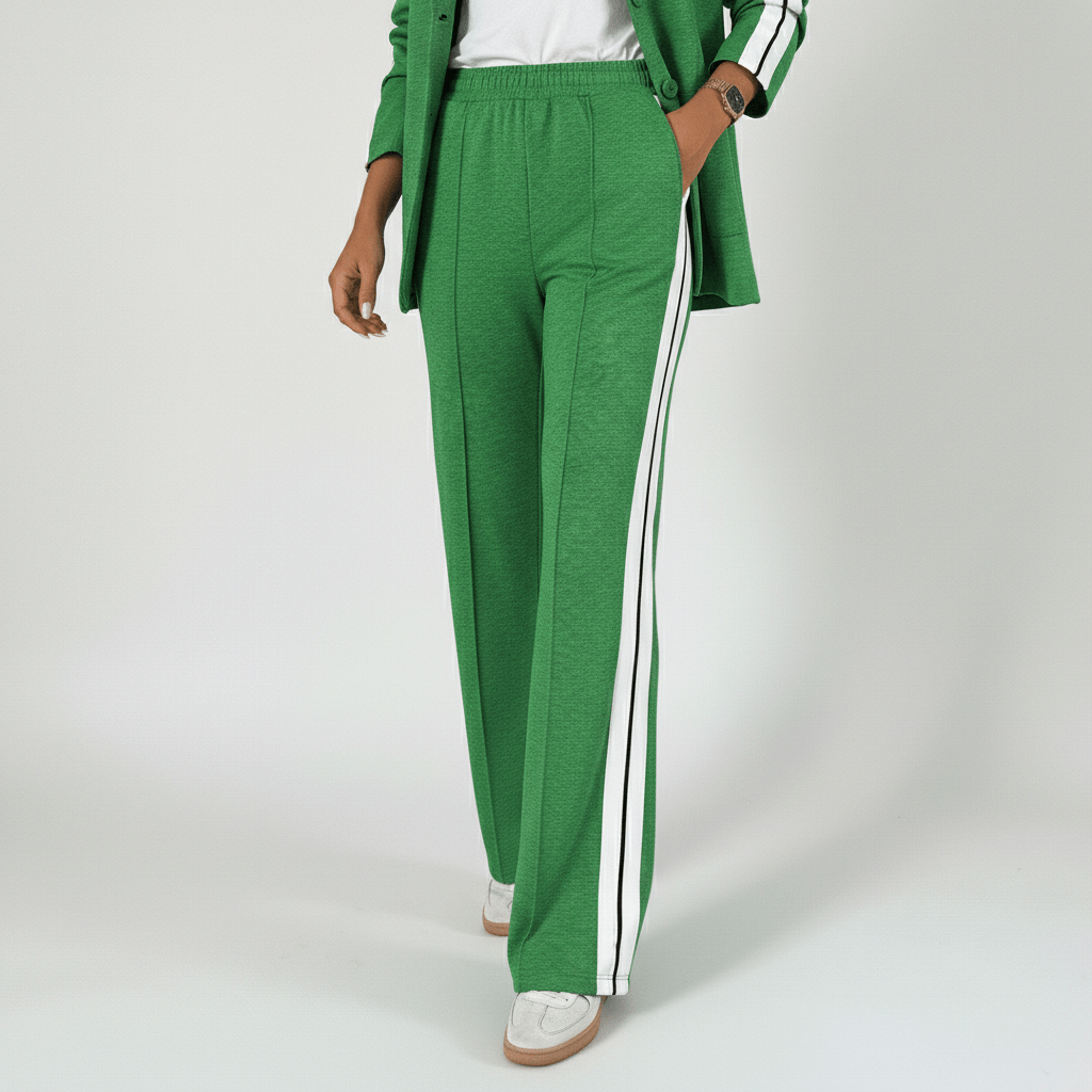 Chic 2 Piece Suit Blazer and Striped Trousers