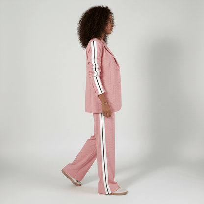 Chic 2 Piece Suit Blazer and Striped Trousers