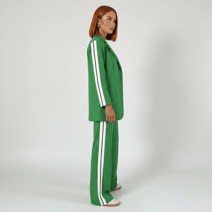 Chic 2 Piece Suit Blazer and Striped Trousers