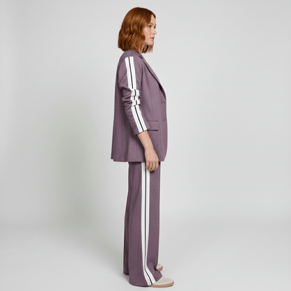 Chic 2 Piece Suit Blazer and Striped Trousers