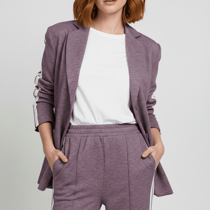 Chic 2 Piece Suit Blazer and Striped Trousers