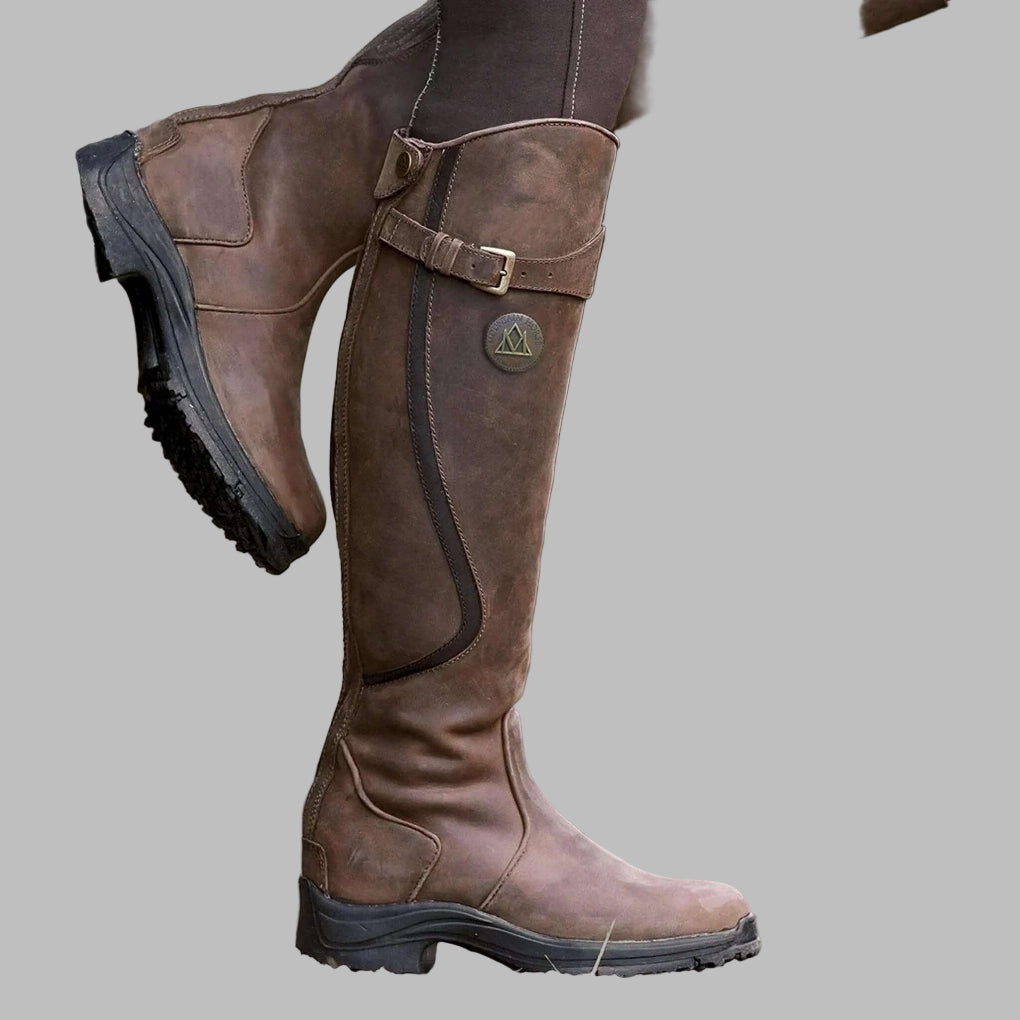 Women's Leather Hiking Boots - OutfitLondon