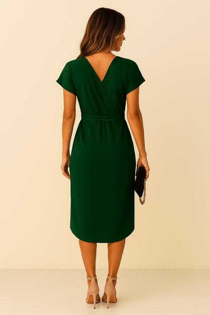 Elegant Ladies Midi Wedding Guest Dress
