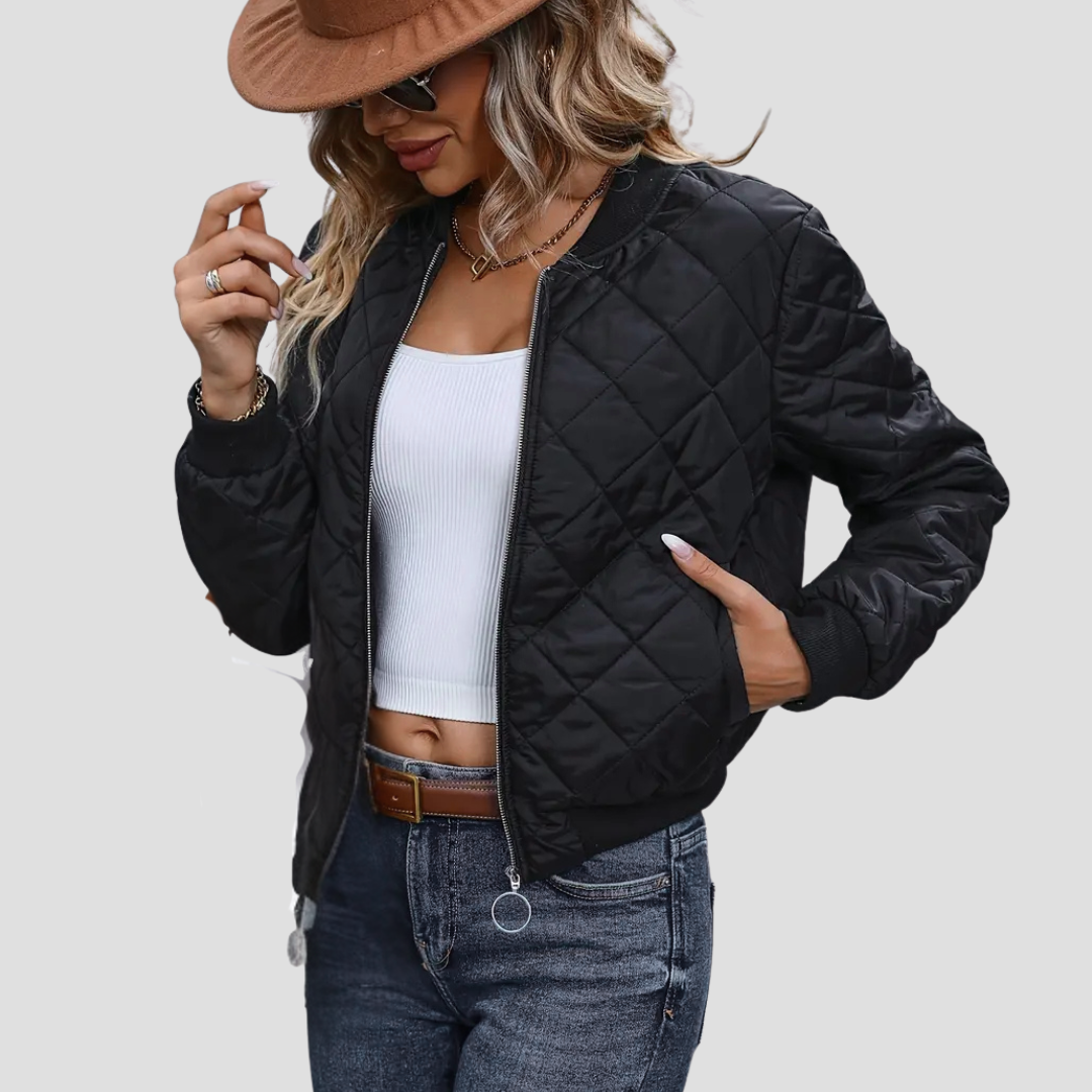 Ladies Padded Flight Jacket - OutfitLondon