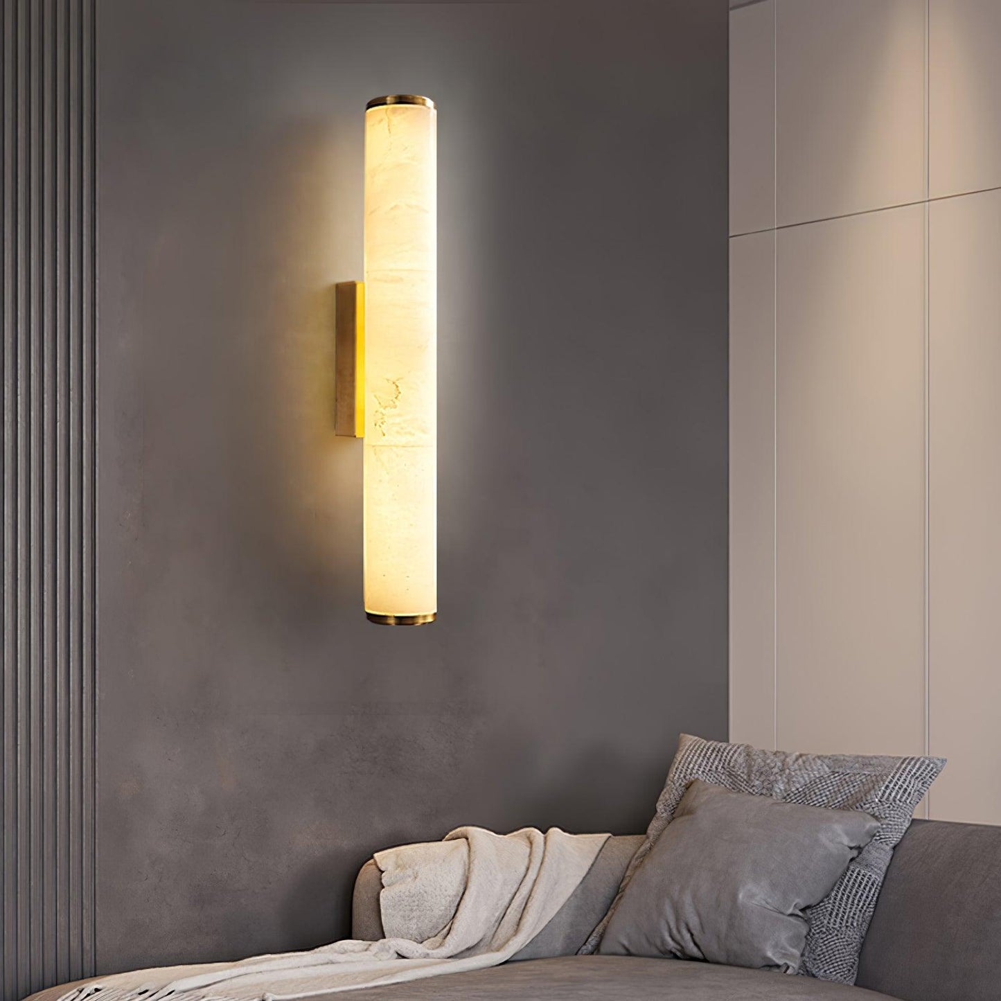 Classic White Glass LED Wall Light Fixture