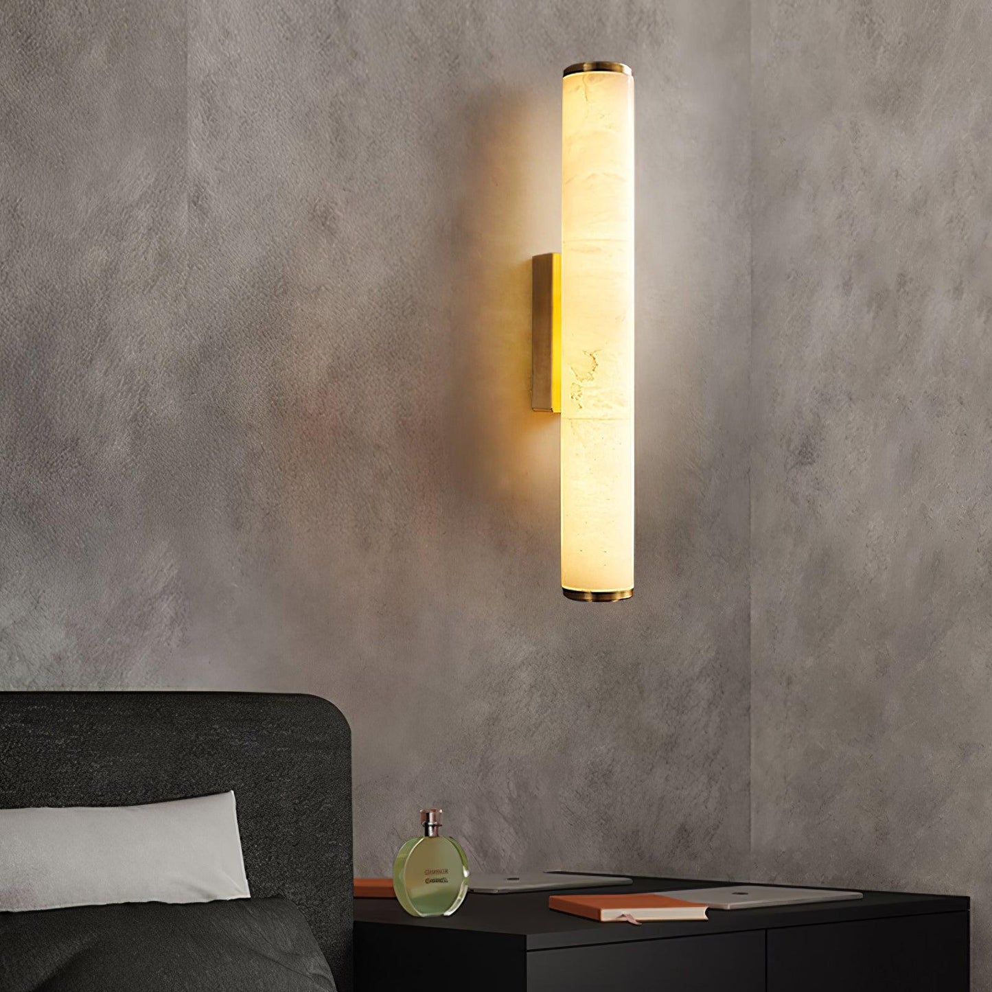 Classic White Glass LED Wall Light Fixture