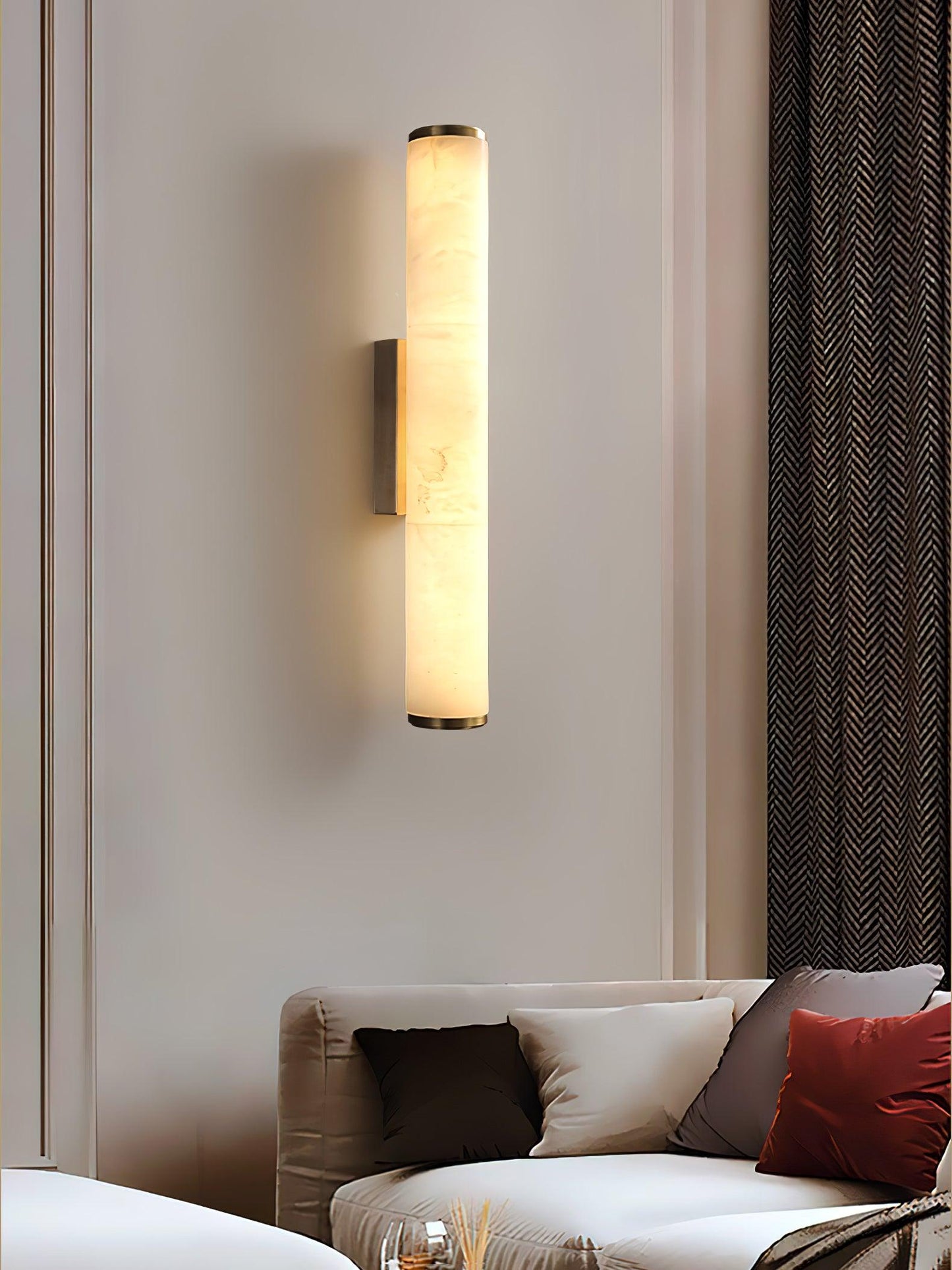 Classic White Glass LED Wall Light Fixture