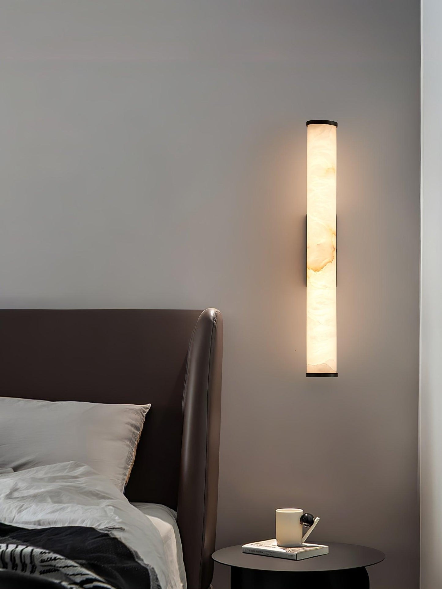 Classic White Glass LED Wall Light Fixture