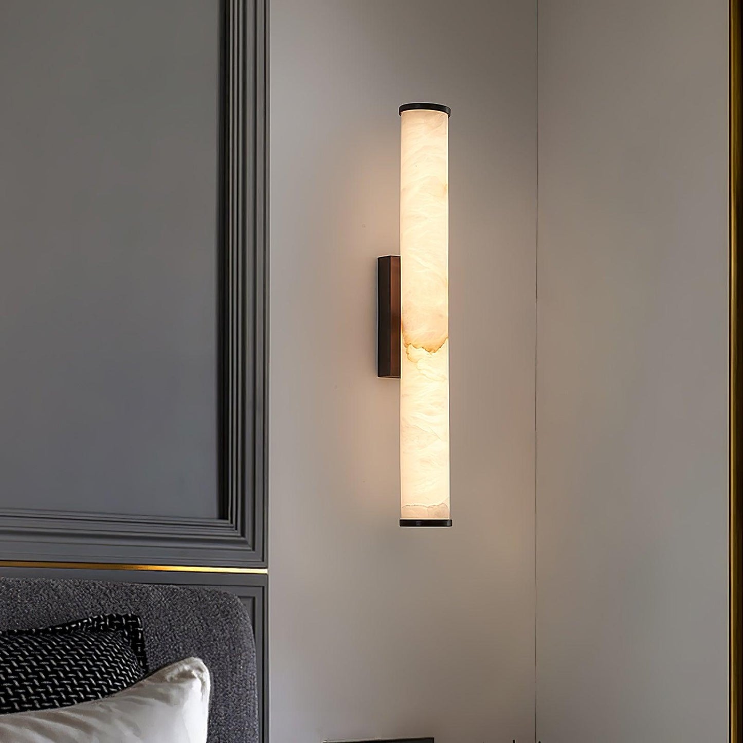 Classic White Glass LED Wall Light Fixture