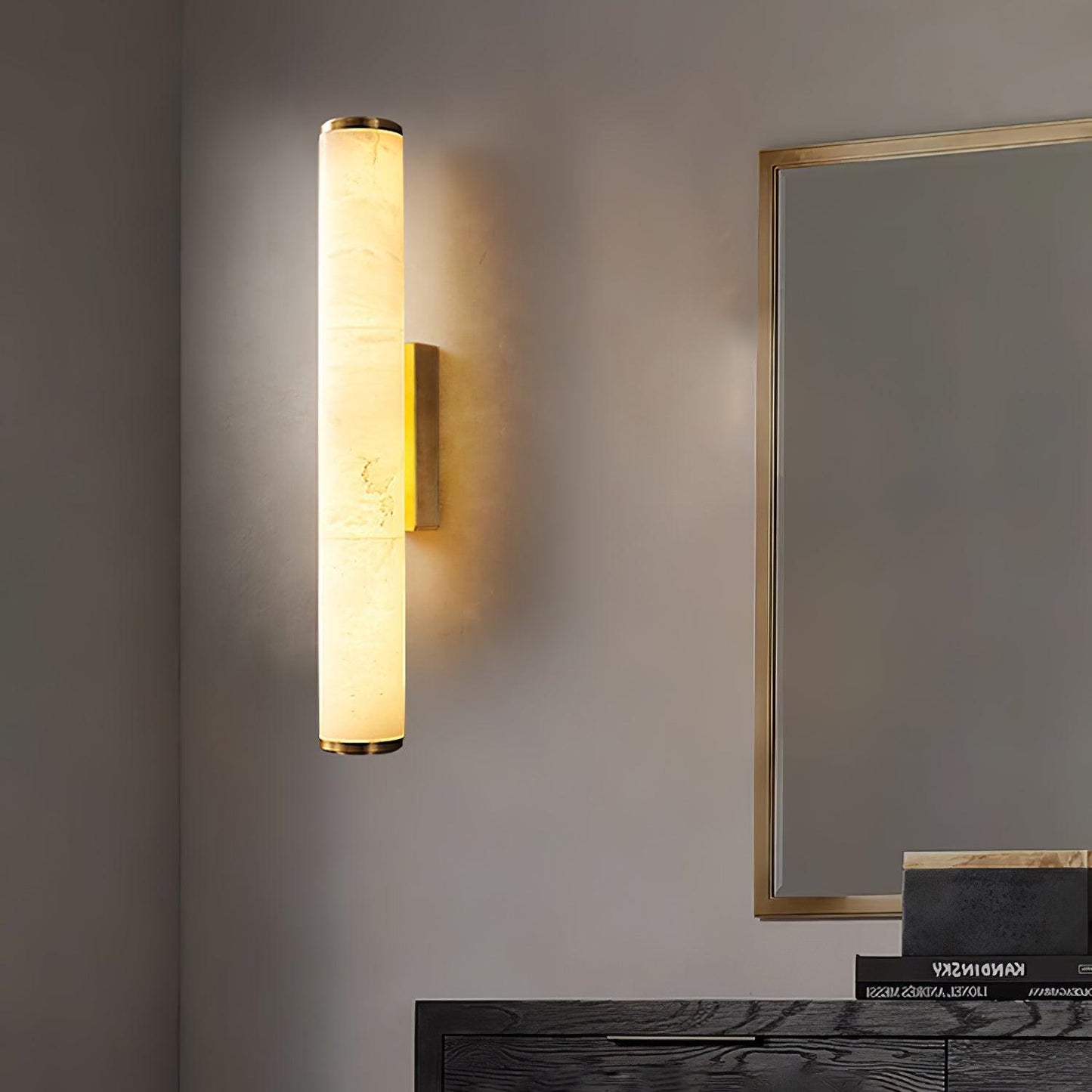 Classic White Glass LED Wall Light Fixture